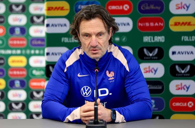 France Women Squad Training & press conference, PK, Pressekonferenz Tallaght Stadium, Dublin 2 3 2026 Laurent Bonadei Laurent Bonadei 2 3 2026  Copyright: x INPHO DanxClohessyx DC051756 copy