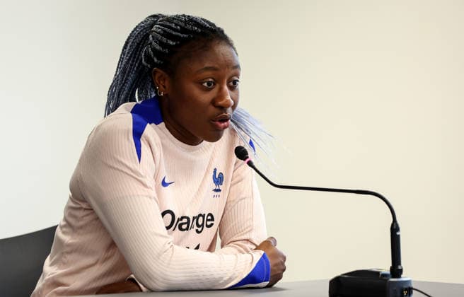 France Women Squad Training & press conference, PK, Pressekonferenz Tallaght Stadium, Dublin 2 3 2026 Kadidiatou Diani Kadidiatou Diani 2 3 2026  Copyright: x INPHO DanxClohessyx DC051761 copy