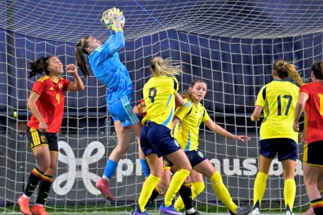 Red Flames v Sweden - Women U23 International Friendly, Länderspiel, Nationalmannschaft TUBEKE, BELGIUM - MARCH 02 : Waldbling Aude of Belgium during the Friendly game between Belgian Flames and the Sweden national team, Nationalteam on March 2, 2026 in Tubeke, Belgium, 02 03 2026 Tubeke Belgium  Copyright: xSesx