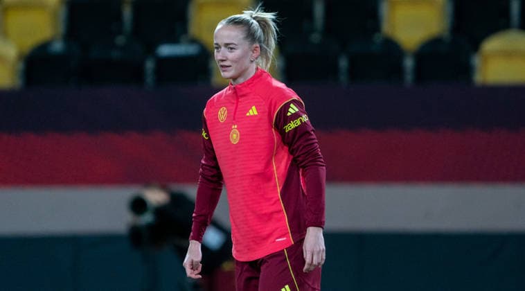 2.3..2026, Fußball, GER, Frauen, WM-Qualifikation, Deutschland - Slowenien, Lea Schüller (Deutschland) beim Abschlusstraining. Dresden Rudolf-Harbig-Stadion Sachsen Deutschland