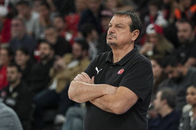Turkiye v Serbia - FIBA Basketball World Cup 2027 European Qualifiers ISTANBUL, TURKIYE - MARCH 02: Turkiye head coach Ergin Ataman watches the FIBA Basketball World Cup 2027 European Qualifiers First Round Group C match between Turkiye and Serbia at the Basketball Development Center in Istanbul, Turkiye, on March 02, 2026. Arife Karakum Anadolu Istanbul Turkey. Editorial use only. Please get in touch for any other usage.  Copyright: x2026xAnadoluxArifexKarakumx