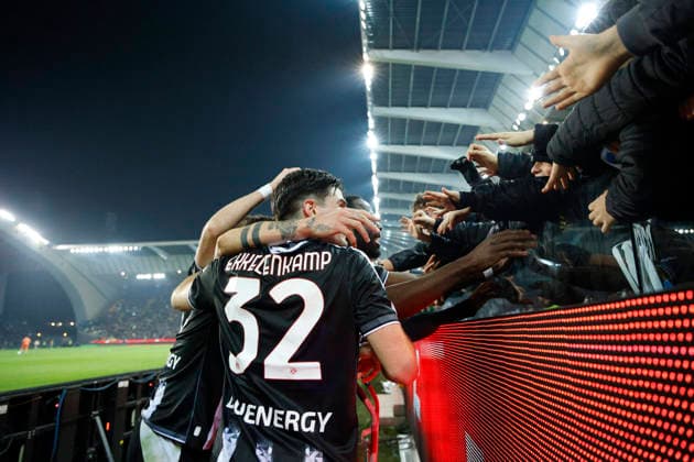 March 2, 2026, Udine, Italy, Italy: UdineseÃ¢â‚¬â ¢s Keinan Davis celebrates after scoring a goal during the Italian Serie A Enilive match between Udinese Calcio vs ACF Fiorentina at the Bluenergy Stadium in Udinese, Italy, 02 March 2026. Udine Italy - ZUMAr199 20260302_zsp_r199_025 Copyright: xMattiaxRadonix