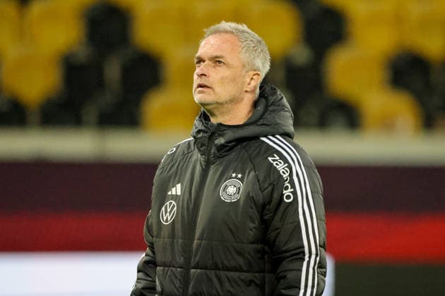 Dresden, Deutschland 02. März 2026: Vorbereitung auf das Frauen WM-Qualifikationsspiel Deutschland vs. Slowenien - Abschlusstraining in Dresden Im Bild: Bundestrainer Christian Wück Wueck (Deutschland) Copyright: HMBxMedia MadeleinexFantini