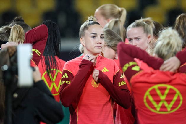 Dresden, Deutschland 02. März 2026: Vorbereitung auf das Frauen WM-Qualifikationsspiel Deutschland vs. Slowenien - Abschlusstraining in Dresden Im Bild: Giulia Gwinn (Deutschland) Copyright: HMBxMedia MadeleinexFantini