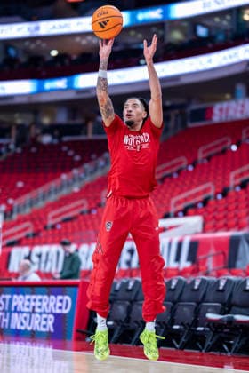 March 2, 2026, Raleigh, North Carolina, USA: NC State Wolfpack guard ALYN BREED (7) shoots a three point basket during warmups prior to the NCAA, College League, USA ACC menÃ¢â‚¬â ¢s basketball game between the Duke Blue Devils and the NC State Wolfpack at the Lenovo Center in Raleigh, North Carolina. Raleigh USA - ZUMAa220 20260302_znp_a220_002 Copyright: xIsraelxAntax