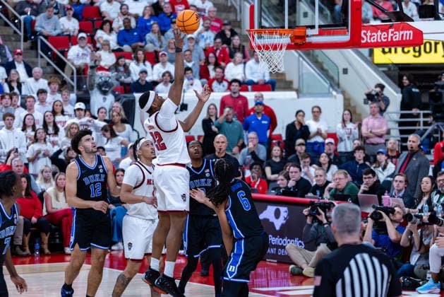 March 2, 2026, Raleigh, North Carolina, USA: NC State Wolfpack forward VEN-ALLEN LUBIN (22) shoots a jump shot during the first half of the NCAA, College League, USA ACC menÃ¢â‚¬â ¢s basketball game between the Duke Blue Devils and the NC State Wolfpack at the Lenovo Center in Raleigh, North Carolina. Raleigh USA - ZUMAa220 20260302_znp_a220_023 Copyright: xIsraelxAntax