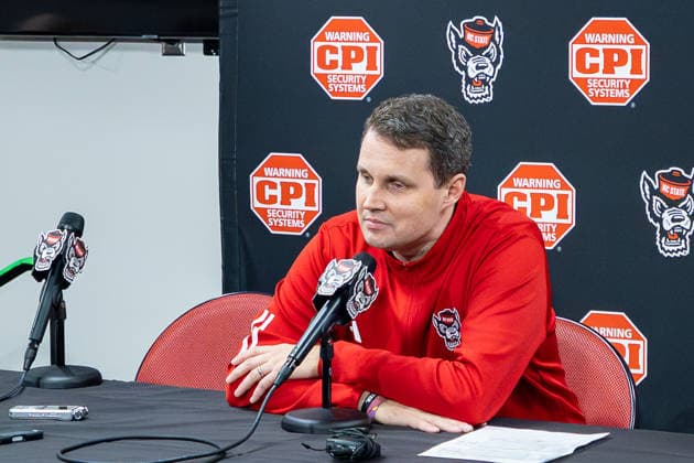 March 2, 2026, Raleigh, North Carolina, USA: NC State Wolfpack head coach WILL WADE speaks with the media during postgame interviews following the NCAA, College League, USA ACC menÃ¢â‚¬â ¢s basketball game between the Duke Blue Devils and the NC State Wolfpack at the Lenovo Center in Raleigh, North Carolina. Raleigh USA - ZUMAa220 20260302_znp_a220_083 Copyright: xIsraelxAntax