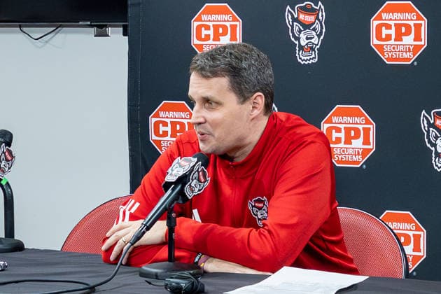 March 2, 2026, Raleigh, North Carolina, USA: NC State Wolfpack head coach WILL WADE speaks with the media during postgame interviews following the NCAA, College League, USA ACC menÃ¢â‚¬â ¢s basketball game between the Duke Blue Devils and the NC State Wolfpack at the Lenovo Center in Raleigh, North Carolina. Raleigh USA - ZUMAa220 20260302_znp_a220_084 Copyright: xIsraelxAntax