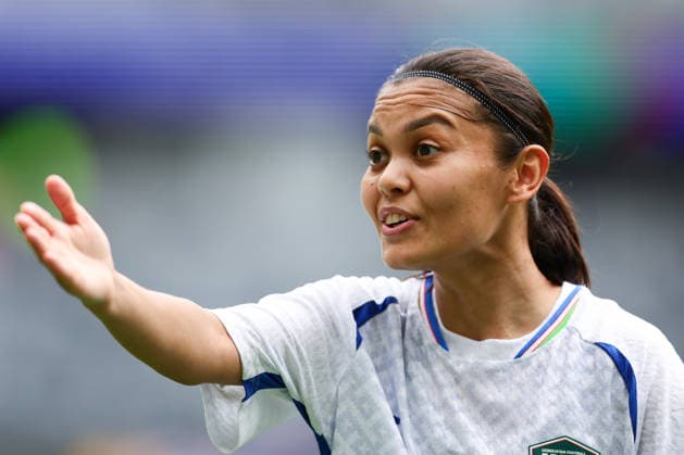 Gulzoda Amirova of Uzbekistan reacts during the AFC Womens Asian Cup 2026 match between Korea DPR Women and Uzbekistan Women at Western Sydney Stadium, Sydney, Australia on 3 March 2026. Copyright: xPeterxDovganx 44600044