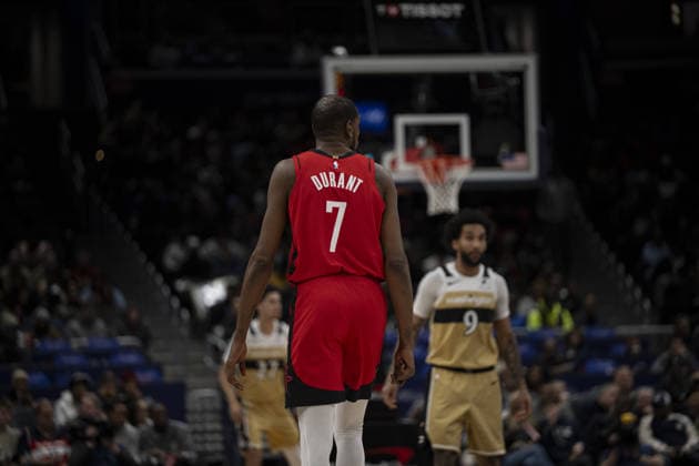 Houston Rockets vs Washington Wizards - NBA, Basketball Herren, USA WASHINGTON DC, UNITED STATES - MARCH 2 : Kevin Durant (7) of Houston Rockets in action during the NBA basketball game between Houston Rockets and Washington Wizards at the Capital One Arena on March 2, 2026 in Washington DC, United States. Celal Gunes Anadolu Washington DC United States. Editorial use only. Please get in touch for any other usage.  Copyright: x2026xAnadoluxCelalxGunesx
