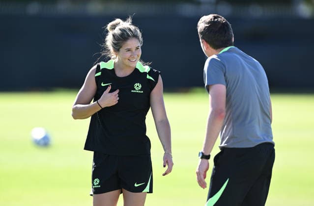 SOCCER MATILDAS TRAINING, Kyra Cooney-Cross is seen during a Matildas training session at Pizzey Park on the Gold Coast, Tuesday, March 3, 2026. ( NO ARCHIVING GOLD COAST QUEENSLAND AUSTRALIA  Copyright: xDAVExHUNTx 20260303177636533892