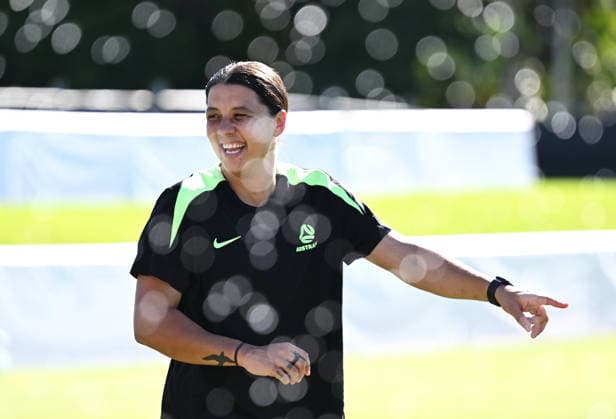 SOCCER MATILDAS TRAINING, Sam Kerr during a Matildas training session at Pizzey Park in the Gold Coast, Tuesday, March 3, 2026. ( NO ARCHIVING GOLD COAST QUEENSLAND AUSTRALIA  Copyright: xDAVExHUNTx 20260303186433907442