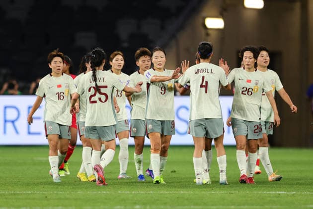 China celebrate a goal scored during the AFC Womens Asian Cup 2026 match between China PR Women and Bangladesh Women at Western Sydney Stadium, Sydney, Australia on 3 March 2026. Copyright: xPeterxDovganx 44610043