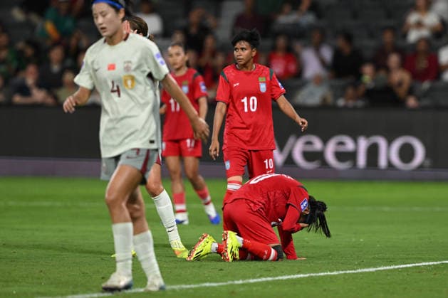 SOCCER ASIAN CUP CHINA BANGLADESH, Shamsunnahar of Bangladesh reacts during the AFC Women™s Asian Cup Group B match between China and Bangladesh at CommBank Stadium in Sydney, Tuesday, March 3, 2026. ( NO ARCHIVING, EDITORIAL USE ONLY SYDNEY NEW SOUTH WALES AUSTRALIA  Copyright: xDEANxLEWINSx 20260303154661489792