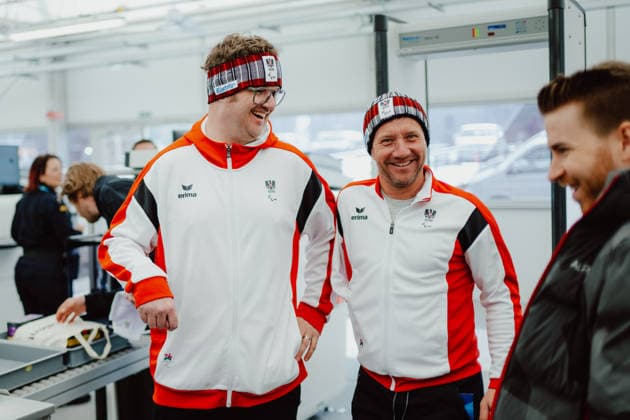 PARALYMPICS - Winter Paralympics Milano Cortina 2026 CORTINA D AMPEZZO,ITALY,03.MAR.26 - PARALYMPICS - Paralympic Winter games, Winterspiele,Spiele, Summer games Milano Cortina 2026, preview. Image shows Markus Schmidhofer (AUT) and Oliver Dreier (AUT).  GEPAxpictures xAlexanderxSolc