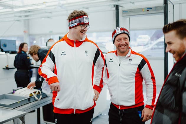 PARALYMPICS - Winter Paralympics Milano Cortina 2026 CORTINA D AMPEZZO,ITALY,03.MAR.26 - PARALYMPICS - Paralympic Winter games, Winterspiele,Spiele, Summer games Milano Cortina 2026, preview. Image shows Markus Schmidhofer (AUT) and Oliver Dreier (AUT).  GEPAxpictures xAlexanderxSolc