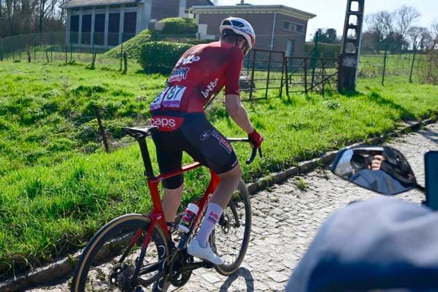 Ename Grand Prix Le Samyn 2026 Cycling Race DOUR, BELGIUM - MARCH 03 : Van Sintmaartensdijk Roel (NED) of Lotto Intermarche during the 58th edition of Ename Grand Prix Le Samyn an UCI Class 1.1 one day cycling road race for Men Elite of km with start in Quaregnon and finish in Dour on March 3, 2026 in Dour, Belgium, 03 03 2026 ( Motordriver Kenny Verfaillie - Dour Belgium  Copyright: xJanxDexMeuleneirx