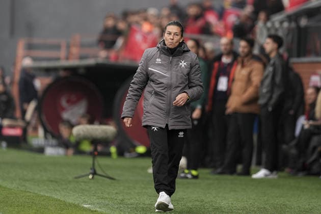 Turkiye v Malta - FIFA Women’s World Cup 2027 European Qualifiers ISTANBUL, TURKIYE - MARCH 03: Malta head coach Manuela Tesse watches the FIFA Women’s World Cup 2027 European Qualifiers League B Group 2 match between Turkiye and Malta at Pendik Stadium in Istanbul, Turkiye, on March 03, 2026. Arife Karakum Anadolu Istanbul Turkey. Editorial use only. Please get in touch for any other usage.  Copyright: x2026xAnadoluxArifexKarakumx