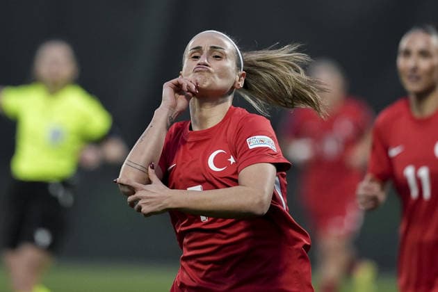 Turkiye v Malta - FIFA Women’s World Cup 2027 European Qualifiers ISTANBUL, TURKIYE - MARCH 03: Arzu Karabulut of Turkiye celebrates after scoring during the FIFA Women’s World Cup 2027 European Qualifiers League B Group 2 match between Turkiye and Malta at Pendik Stadium in Istanbul, Turkiye, on March 03, 2026. Arife Karakum Anadolu Istanbul Turkey. Editorial use only. Please get in touch for any other usage.  Copyright: x2026xAnadoluxArifexKarakumx