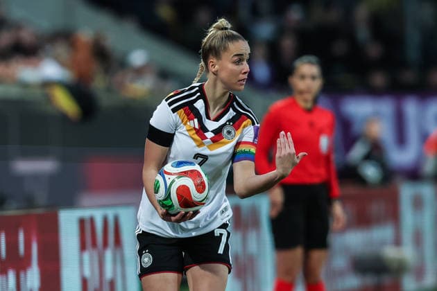 Fussball, WM-Qualifikation Europa (Frauen) Saison 2026 Liga A Gruppe 4 - 1.Spieltag Deutschland - Slowenien 03.03.2026, Rudolf-Harbig-Stadion Dresden Giulia Gwinn (Deutschland, 7) Dresden Rudolf-Harbig-Stadion Sachsen Deutschland