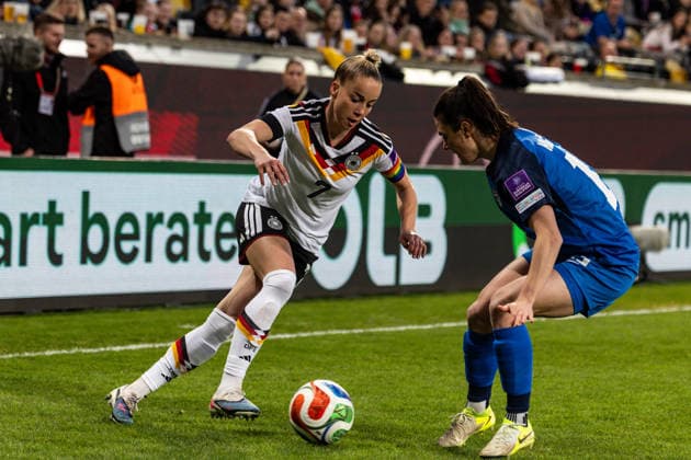 GER, UEFA-Qualifikation für die FIFA Frauenfussball-Weltmeisterschaft 2027, Deutschland - Slowenien. 03.03.2026, Rudolf-Harbig-Stadium, Dresden, GER, UEFA-Qualifikation für die FIFA Frauenfussball-Weltmeisterschaft 2027, Deutschland - Slowenien. Giulia Gwinn (Deutschland 7) Â