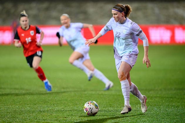 260303 Signe Gaupset of Norway during the FIFA Women s World Cup Qualifier football match between Austria and Norway on March 3, 2026 in Vienna. Photo: Marius Simensen BILDBYRAN COP 238 MM0059 bbeng dam vm-kval vm-kvalifisering kvinner vm-kvalik football fotball fotboll landskamp soccer FIFA World Cup, WM, Weltmeisterschaft, Fussball qualifier norge norway austria osterrike Copyright: MARIUSxSIMENSEN BB260303BB205