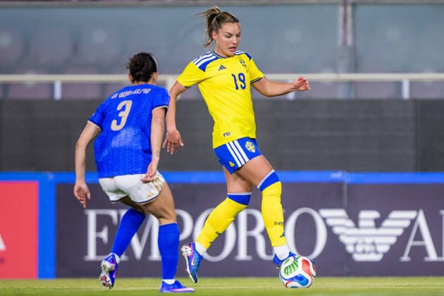 260303 Johanna Rytting Kaneryd of Sweden during the Women s FIFA World Cup, WM, Weltmeisterschaft, Fussball Qualifier football match between between Italy and Sweden on March 3, 2026 in Reggio Calabria. Photo: Ludvig Thunman BILDBYRAN kod LT LT0780 fotboll football soccer fotball vm-kval kval fifa womens world cup qualifier qualifier italien italy sverige sweden dam bbeng Copyright: LUDVIGxTHUNMAN BB260303LT033