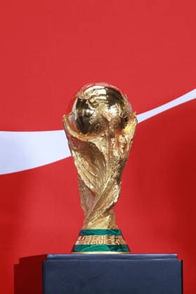 The FIFA World Cup, WM, Weltmeisterschaft, Fussball Trophy at Claudia Sheinbaum s press conference, PK, Pressekonferenz in Mexico MEXICO CITY, MEXICO - MARCH 03: The FIFA World Cup Trophy is displayed after a press conference by the Mexican President Claudia Sheinbaum, at the National Palace, in Mexico City, Mexico on March 03, 2026. The FIFA World Cup Trophy continues its journey through Mexico as part of the official Trophy Tour. Daniel Cardenas Anadolu Mexico City Mexico. Editorial use only. Please get in touch for any other usage.  Copyright: x2026xAnadoluxDanielxCardenasx