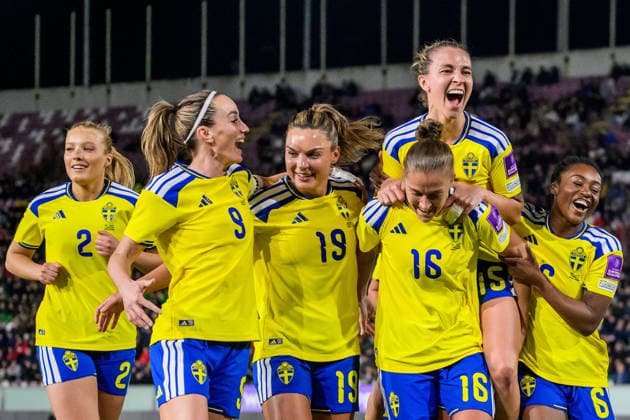 260303 during the Women s FIFA World Cup, WM, Weltmeisterschaft, Fussball Qualifier football match between between Italy and Sweden on March 3, 2026 in Reggio Calabria. Photo: Ludvig Thunman BILDBYRAN kod LT LT0780 fotboll football soccer fotball vm-kval kval fifa womens world cup qualifier qualifier italien italy sverige sweden dam bbeng Copyright: LUDVIGxTHUNMAN BB260303LT057