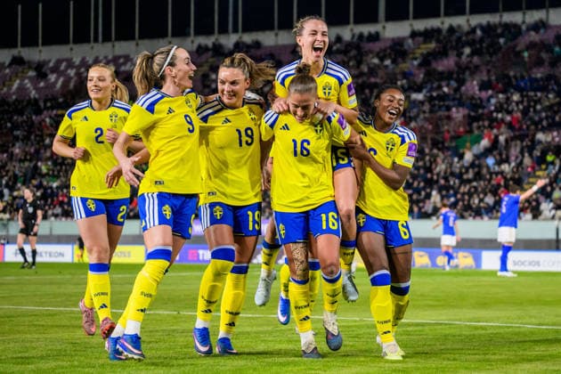 260303 during the Women s FIFA World Cup, WM, Weltmeisterschaft, Fussball Qualifier football match between between Italy and Sweden on March 3, 2026 in Reggio Calabria. Photo: Ludvig Thunman BILDBYRAN kod LT LT0780 fotboll football soccer fotball vm-kval kval fifa womens world cup qualifier qualifier italien italy sverige sweden dam bbeng Copyright: LUDVIGxTHUNMAN BB260303LT059
