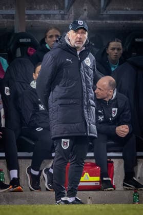 AUSTRIA - NORWAY WOMEN Head coach of Austria Alexander Schriebl during the league phase of 2027 FIFA Women s World Cup European Qualifiers League A football match between Austria and Norway. BSFZ Arena, Vienna, Austria, March 03, 2026. Photo by Branislav Racko Copyright: xx 080A0474
