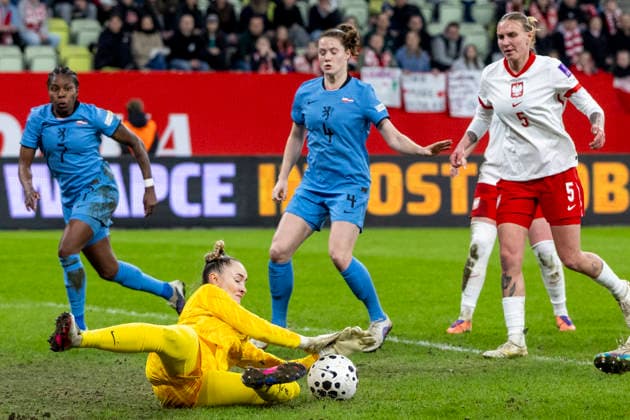 Poland v Netherlands - 2027 FIFA Women s World Cup Qualifier Kinga Szemik, Veerle Buurman, Oliwia Wos during the 2027 FIFA Women s World Cup Qualifier match between Poland and Netherlands at Polsat Plus Arena on March 03, 2026 in Gdansk, Poland. Gdansk Poland  Copyright: xAndrzejxIwanczukx originalFilename:iwanczuk-polandvn260303_npO4a.jpg