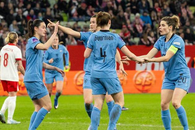 Poland v Netherlands - 2027 FIFA Women s World Cup Qualifier Vivianne Miedema, Veerle Buurman and Dominique Janssen during the 2027 FIFA Women s World Cup Qualifier match between Poland and Netherlands at Polsat Plus Arena on March 03, 2026 in Gdansk, Poland. Gdansk Poland  Copyright: xAndrzejxIwanczukx originalFilename:iwanczuk-polandvn260303_npOBr.jpg