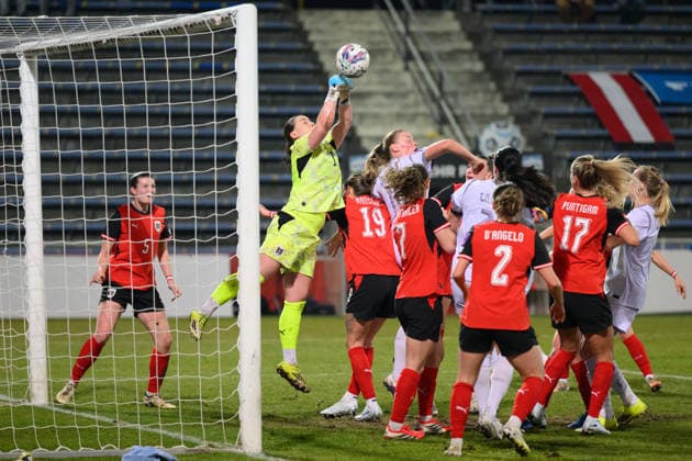 260303 Goalkeeper Mariella El Sherif of Austria during the FIFA Women s World Cup Qualifier football match between Austria and Norway on March 3, 2026 in Vienna. Photo: Marius Simensen BILDBYRAN COP 238 MM0059 bbeng dam vm-kval vm-kvalifisering kvinner vm-kvalik football fotball fotboll landskamp soccer FIFA World Cup, WM, Weltmeisterschaft, Fussball qualifier norge norway austria osterrike Copyright: MARIUSxSIMENSEN BB260303BB222