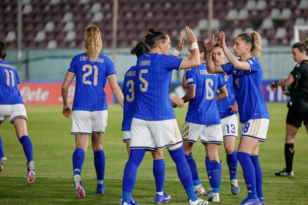 during the Womens European Qualifiers, Group A1, match between Italy and Sweden at Oreste Granillo Stadium in Reggio Calabria, Italy. Copyright: xFRANCESCOxFARINAx Sportspressphoto_SPR100582