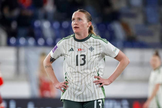 Leyla McFarland (Nordirland, 13) , Schweiz, Fussball, UEFA WM-Qualifikation Frauen, Gruppe B 2, Schweiz vs. Nordirland, 03.03.2026, Lausanne Stade de la Tuiliere Schweiz Copyright: xGrantxHubbsx