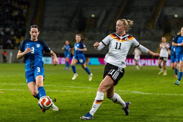 GER, UEFA-Qualifikation für die FIFA Frauenfussball-Weltmeisterschaft 2027, Deutschland - Slowenien. 03.03.2026, Rudolf-Harbig-Stadium, Dresden, GER, UEFA-Qualifikation für die FIFA Frauenfussball-Weltmeisterschaft 2027, Deutschland - Slowenien. Lea Schüller (Deutschland 11) zum 5:0 Â