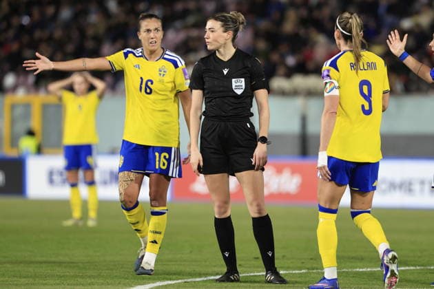 REGGIO CALABRIA, ITALY 20260303 Sweden s Filippa Angeldahl celebrates after the 0-1 goal during the World Cup qualifying match between Italy and Sweden at Stadio Oreste Granillo in Reggio Calabria.