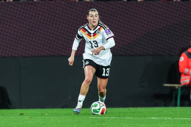 Fussball, WM-Qualifikation Europa (Frauen) Saison 2026 Liga A Gruppe 4 - 1.Spieltag Deutschland - Slowenien 03.03.2026, Rudolf-Harbig-Stadion Dresden Carlotta Wamser (Deutschland, 13) Dresden Rudolf-Harbig-Stadion Sachsen Deutschland