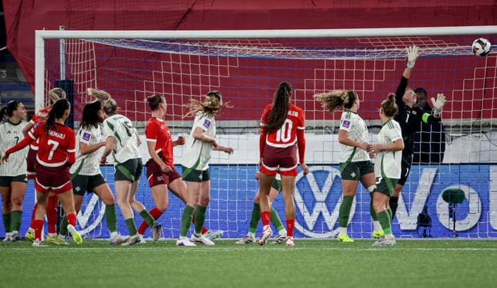 2027 FIFA Women s World Cup Qualifier Group F, Stade de la Tuiliere, Lausanne, Switzerland 3 3 2026 Switzerland vs Northern Ireland Switzerland s Riola Xhemaili scores her sides 1st goal of the match Riola Xhemaili scores her sides 1st goal of the match 3 3 2026  Copyright: x INPHO Presseye WilliamxCherryx Switzerland v N Ireland_059