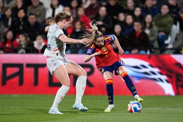 March 3, 2026, Castellon, Castellon, Spain: Olga Carmona of Spain in action during the European WomenÃ¢â‚¬â ¢s qualifiers for the FIFA WomenÃ¢â‚¬â ¢s World Cup 2027, League Phase MD1, football match played between Spain and Iceland at Estadio SkyFi Castalia on March 03, 2026, in Castellon, Spain. Castellon Spain - ZUMAa181 20260303_zaa_a181_073 Copyright: xDennisxAgyemanx