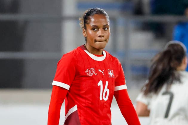 Aurelie Csillag (Schweiz, 16) , Schweiz, Fussball, UEFA WM-Qualifikation Frauen, Gruppe B 2, Schweiz vs. Nordirland, 03.03.2026, Lausanne Stade de la Tuiliere Schweiz Copyright: xGrantxHubbsx