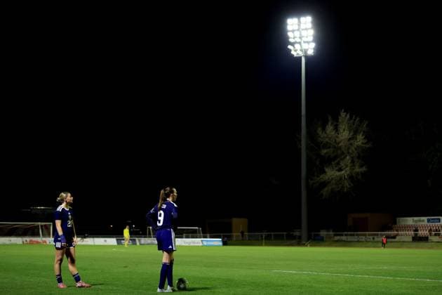 Emma Lawton of Scotland (left) and Caroline Weir of Scotland stand over a free kick Luxembourg Women v Scotland Women, 2027 FIFA Women s World Cup Qualifiers, Group D, Football, Stade mile Mayrisch, Luxembourg - 03 Mar 2026 Stade mile Mayrisch Luxembourg EDITORIAL USE ONLY No use with unauthorised audio, video, data, fixture lists, club league logos or live services. Online in-match use limited to 120 images, no video emulation. No use in betting, games or single club league player publications. Copyright: xGeorgexTewkesbury Shutterstockx 16719926as