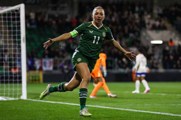 2027 FIFA Women s World Cup Qualifier, Tallaght Stadium, Dublin 3 3 2026 Republic of Ireland WNT vs France Ireland™s Katie McCabe celebrates after she scores her sides 1st goal of the match Katie McCabe celebrates after she scores her sides 1st goal of the match 3 3 2026  Copyright: x INPHO RyanxByrnex RB2_4502