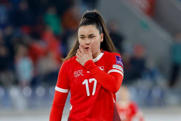 Svenja Fölmli (Schweiz, 17) , Schweiz, Fussball, UEFA WM-Qualifikation Frauen, Gruppe B 2, Schweiz vs. Nordirland, 03.03.2026, Lausanne Stade de la Tuiliere Schweiz Copyright: xGrantxHubbsx