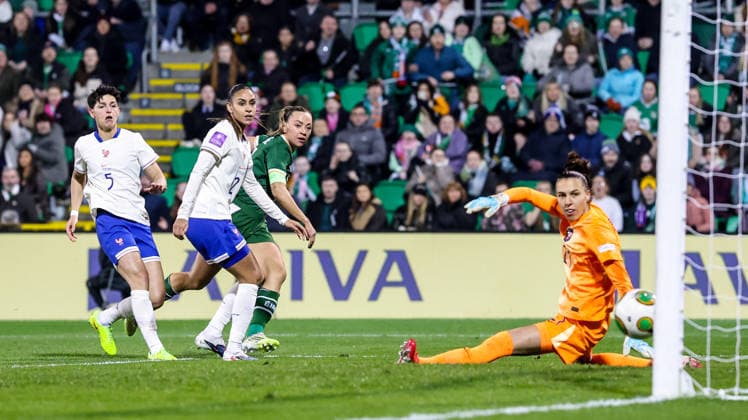 2027 FIFA Women s World Cup Qualifier, Tallaght Stadium, Dublin 3 3 2026 Republic of Ireland WNT vs France Ireland s Katie McCabe scores her sides first goal Katie McCabe scores her sides first goal 3 3 2026  Copyright: x INPHO NickxElliottx NE1L9959 copy