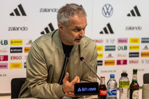 GER, UEFA-Qualifikation für die FIFA Frauenfussball-Weltmeisterschaft 2027, Deutschland - Slowenien. 03.03.2026, Rudolf-Harbig-Stadium, Dresden, GER, UEFA-Qualifikation für die FIFA Frauenfussball-Weltmeisterschaft 2027, Deutschland - Slowenien. Christian Wück, Bundestrainer (Deutschland) bei der Pressekonferenz Â