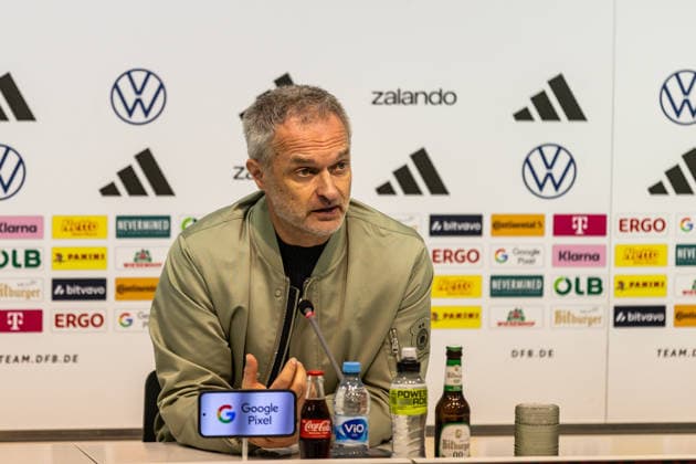 GER, UEFA-Qualifikation für die FIFA Frauenfussball-Weltmeisterschaft 2027, Deutschland - Slowenien. 03.03.2026, Rudolf-Harbig-Stadium, Dresden, GER, UEFA-Qualifikation für die FIFA Frauenfussball-Weltmeisterschaft 2027, Deutschland - Slowenien. Christian Wück, Bundestrainer (Deutschland) bei der Pressekonferenz Â