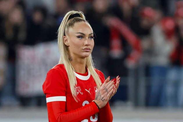 Alisha Lehmann (Schweiz, 23) nach dem Spiel , Schweiz, Fussball, UEFA WM-Qualifikation Frauen, Gruppe B 2, Schweiz vs. Nordirland, 03.03.2026, Lausanne Stade de la Tuiliere Schweiz Copyright: xGrantxHubbsx