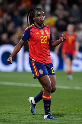 March 3, 2026, Castellon, Castellon, Spain: Edna Imade of Spain celebrates a goal during the European WomenÃ¢â‚¬â ¢s qualifiers for the FIFA WomenÃ¢â‚¬â ¢s World Cup 2027, League Phase MD1, football match played between Spain and Iceland at Estadio SkyFi Castalia on March 03, 2026, in Castellon, Spain. Castellon Spain - ZUMAa181 20260303_zaa_a181_170 Copyright: xDennisxAgyemanx